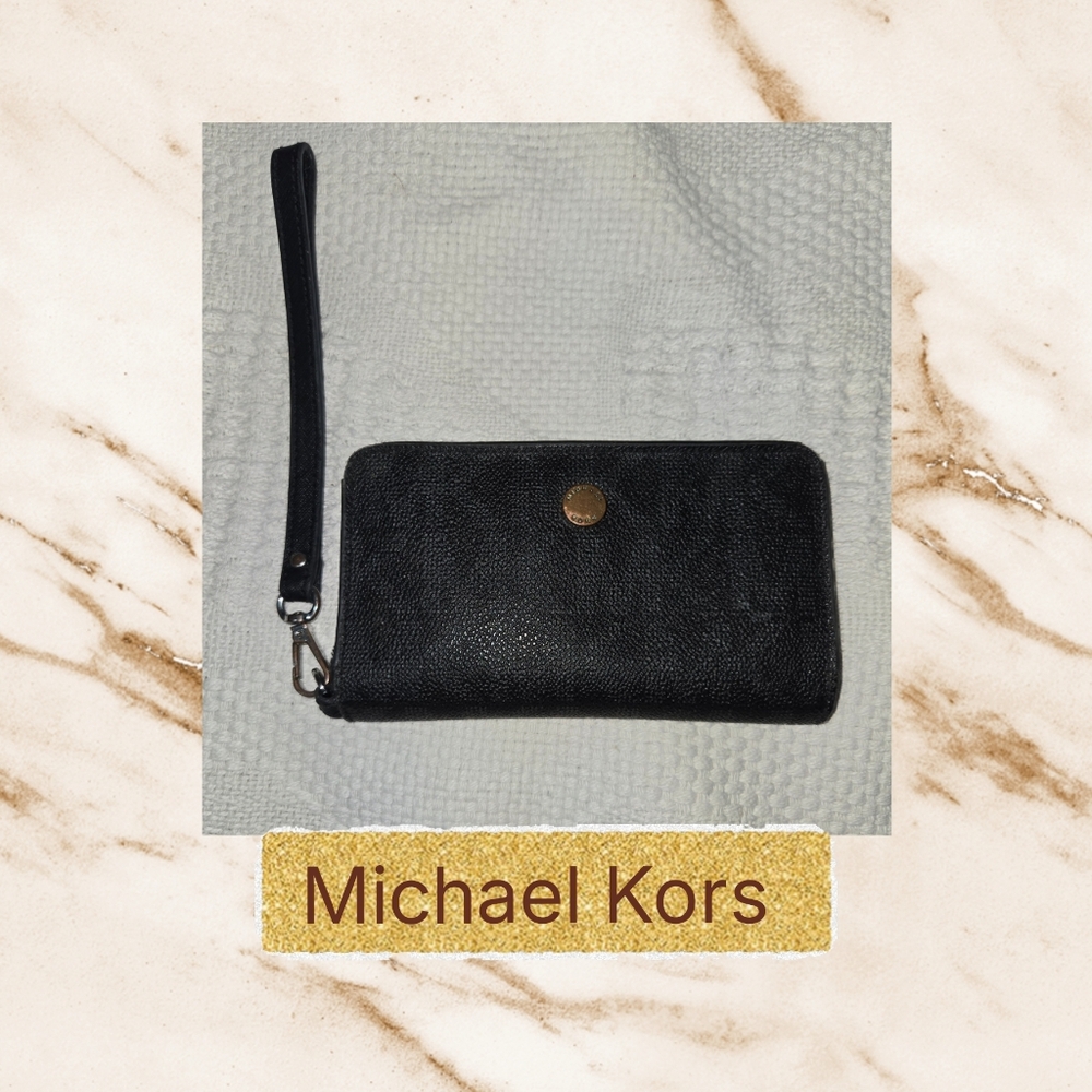 Michael Kors Brown Wristlet Wallet